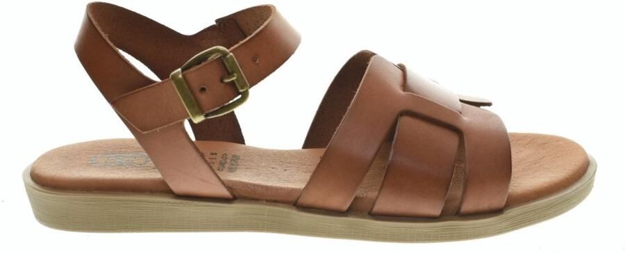 HEE Platte Sandalen Cognac