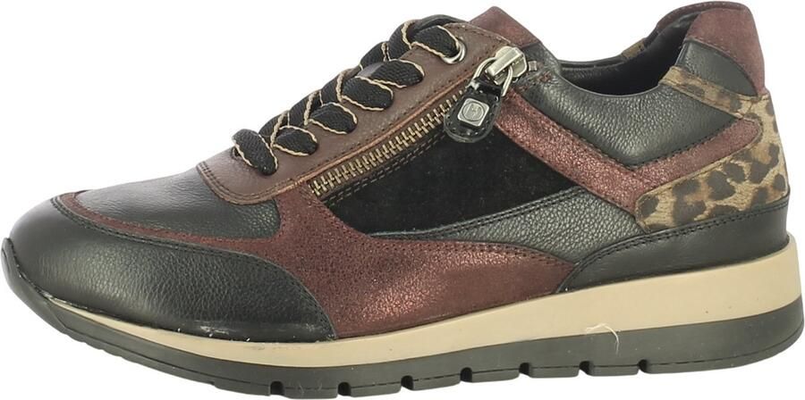 Helioform art. 249.007 0355 dames zwart combi sneaker veter rits K leest