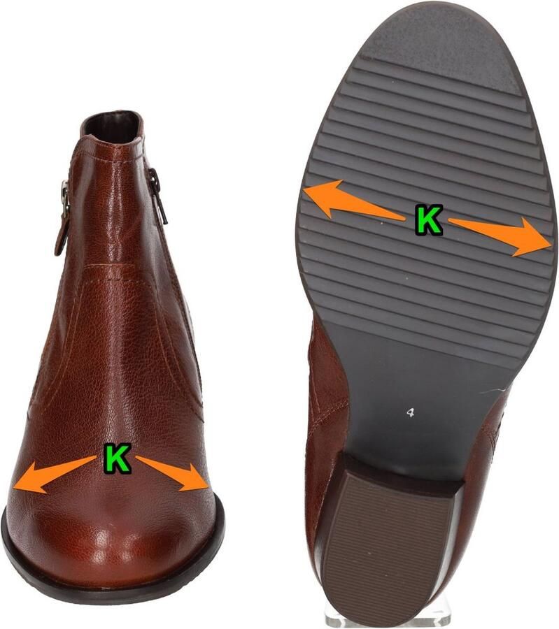 Helioform -Dames bruin enkellaarzen