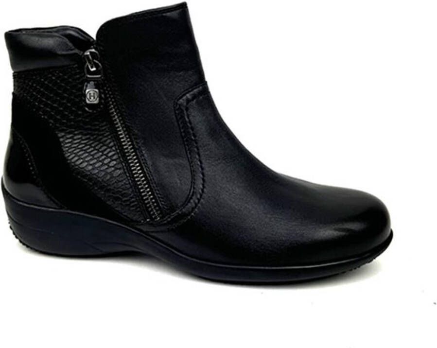 Helioform enkellaars met twee ritsen Wijdte H 141.046.0350 Zwart Combi