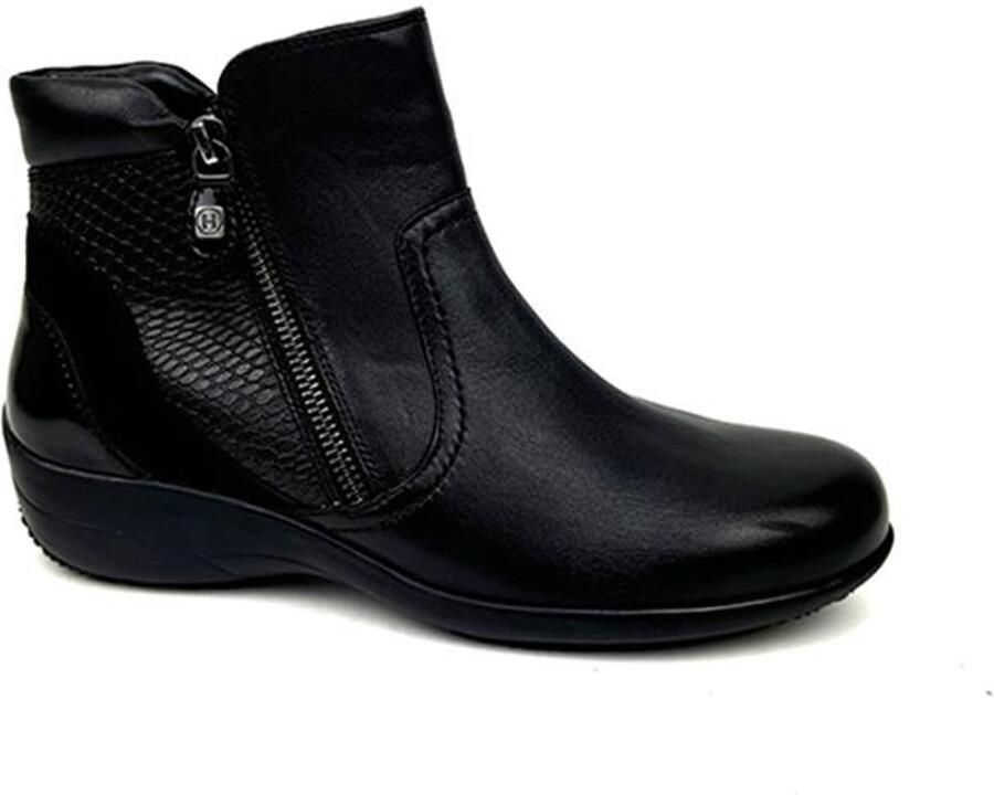 Helioform enkellaars met twee ritsen Wijdte H 141.046.0350 Zwart Combi