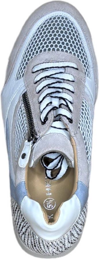 Helioform Sneaker blauw wit taupe zebra K Kleur Wit)