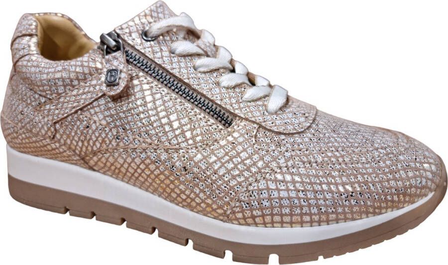 helioform sneaker goud print art. 281.001 0341 wijdte H