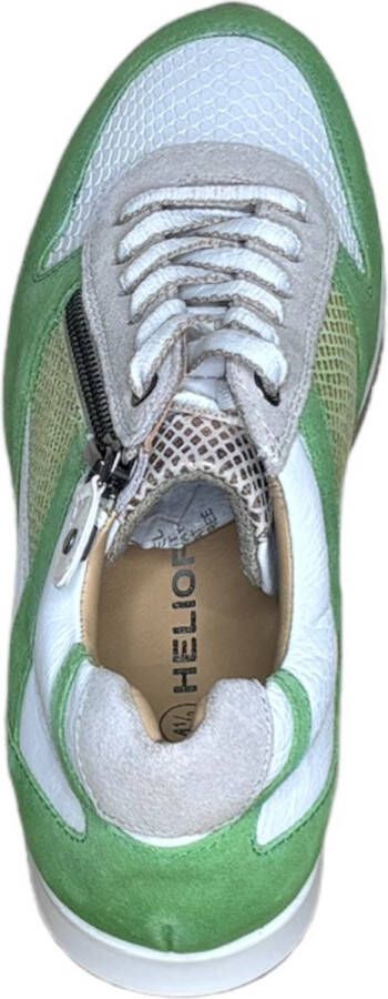 Helioform Sneaker wit met groen H Kleur Wit)