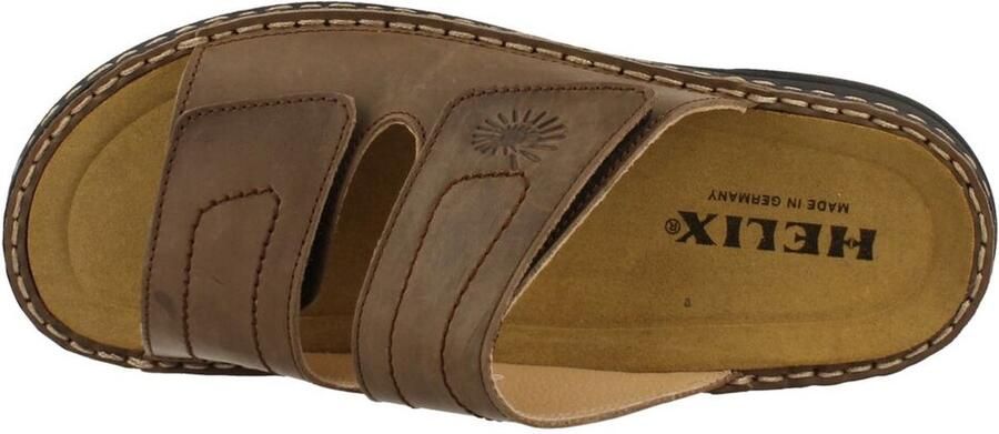 Helix heren pantoffel bruin - Foto 3