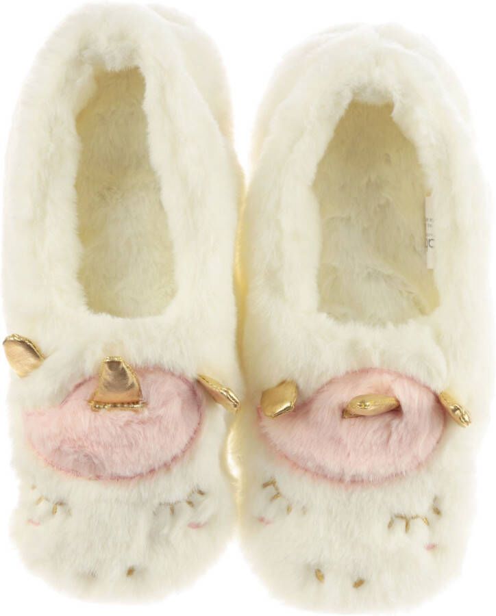 Hengelsportcadeau.nl Verwarmde Eenhoorn Sloffen Wit Roze Heatpack Magnetron Pantoffels Warme Hot Heat Pack Wintersloffen - Foto 2