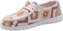 HeyDude Women's Wendy Cottage Crochet Sneakers wit roze - Thumbnail 1