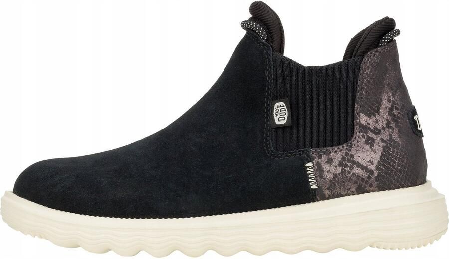 Hey Dude Branson W Suede Novelty Chelsea Laarzen Zwart Slangenprint