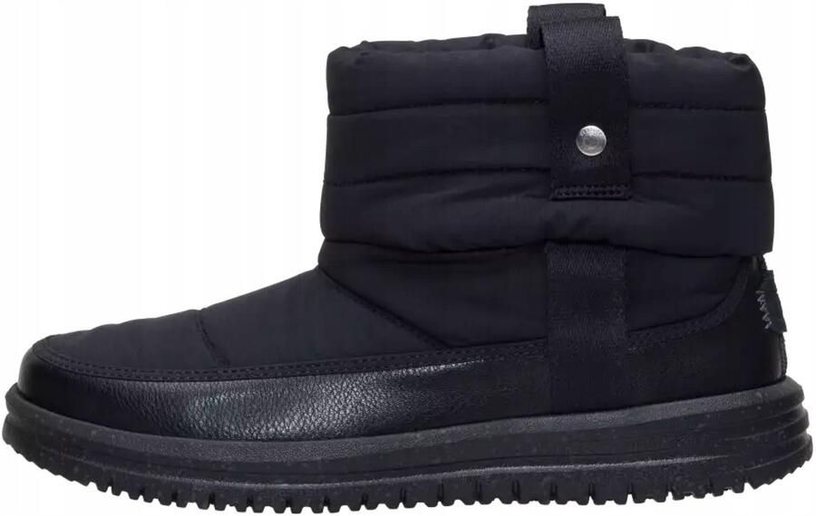 Hey Dude Camden Cuff Nylon Quilt Laarzen Zwart Waterafstotend Flexibele Zool