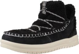 HeyDude Women's Camden Suede Cozy Winterschoenen zwart