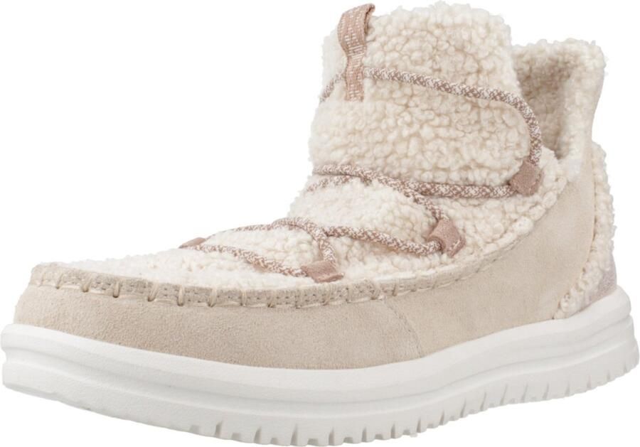 HeyDude Women's Camden Suede Cozy Winterschoenen beige wit - Foto 2