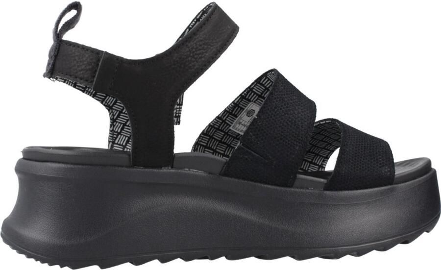 Hey Dude Delray Buckle Classic Sandalen Zwarte Kleur Platform Hoogte 66 5 mm