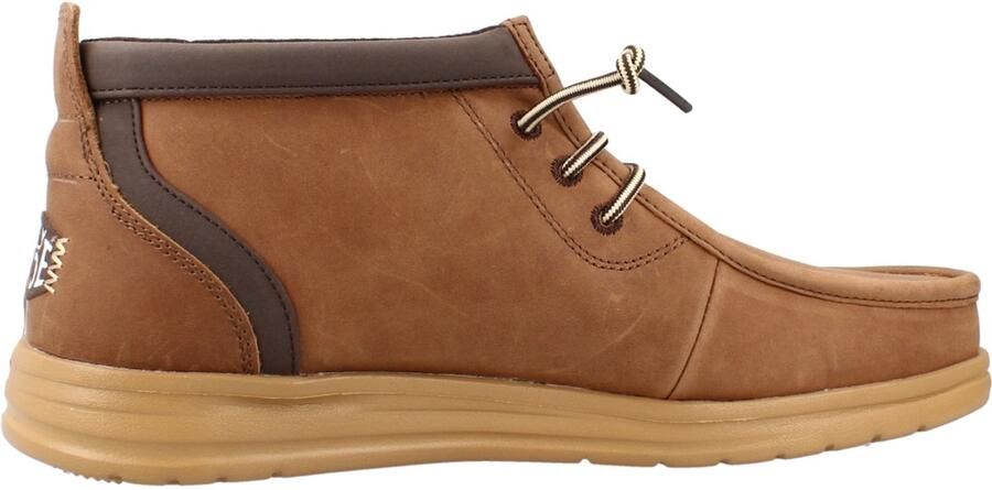 HEY DUDE Chukka Boots 'Wally Mid GripR Leather' bruin