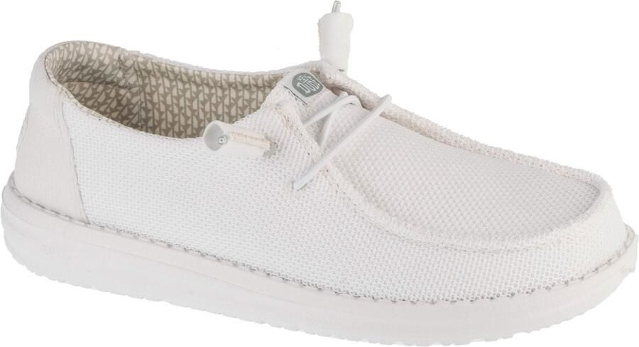 Hey Dude Wendy Stretch Sox Dames Mocassins Wit Eva Schuim Inlegzool Flex & Fold Technologie