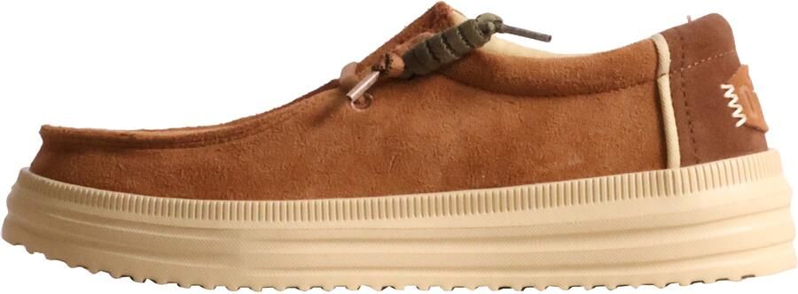 Hey Dude Lage leren mocassin van Rev Suede
