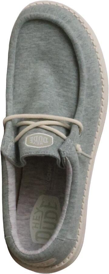 HeyDude Wally Stretch Jersey Sneakers turkoois grijs