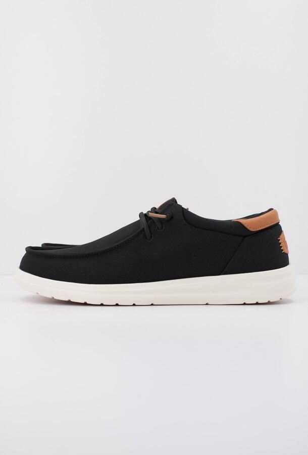HeyDude Paul Canvas Sneakers zwart wit