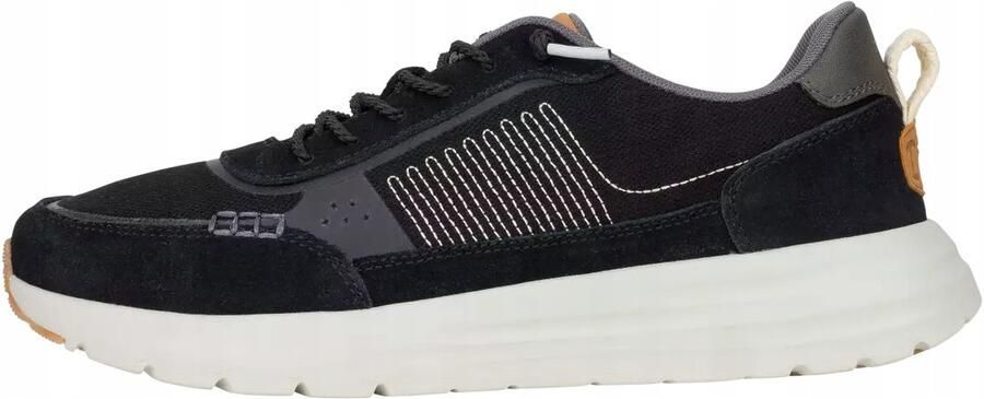 Hey Dude Sirocco Alta Craft Sneakers Zwart Dawn Blauw Skórzane Accent Flex & Fold Technologie