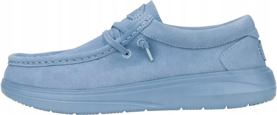 Hey Dude Wally COMF Suede Mokassins Faded Denim Cloud Blue