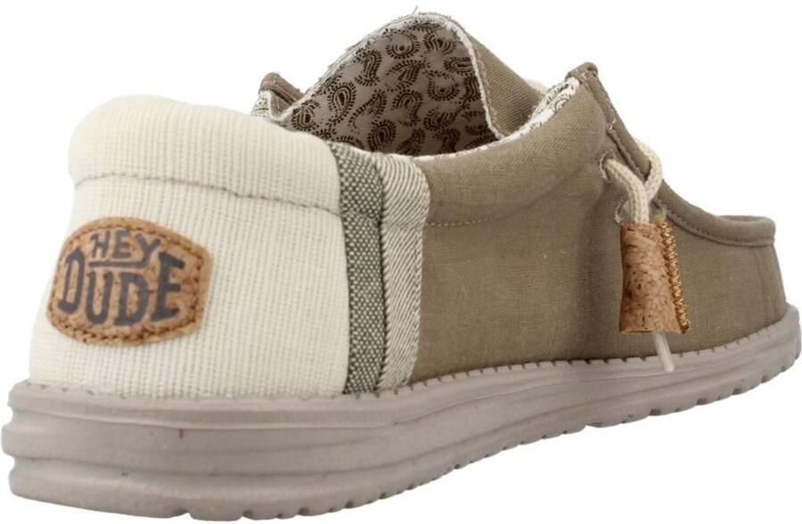 Hey Dude WALLY LINEN NATURAL Groen