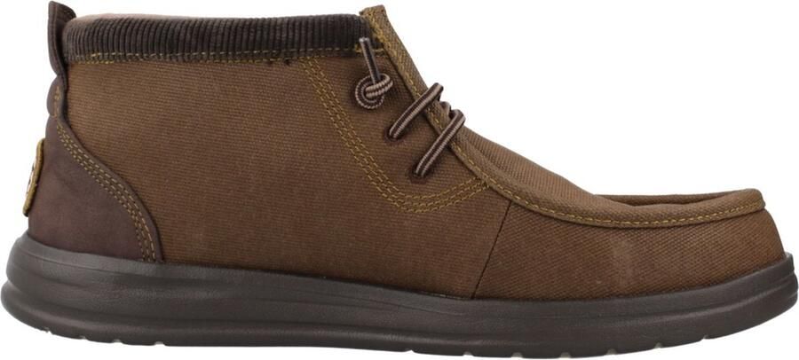 Hey Dude Wally Mid Grip R Mokassins Waterdichte Cholewka Antislipzool Donkerbruin