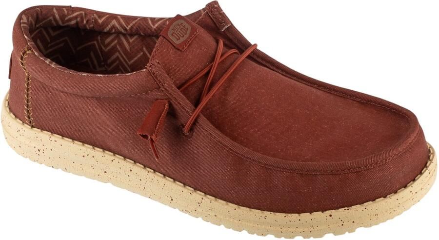 Hey Dude Wally Stretch Canvas Mannen Rood mocassins