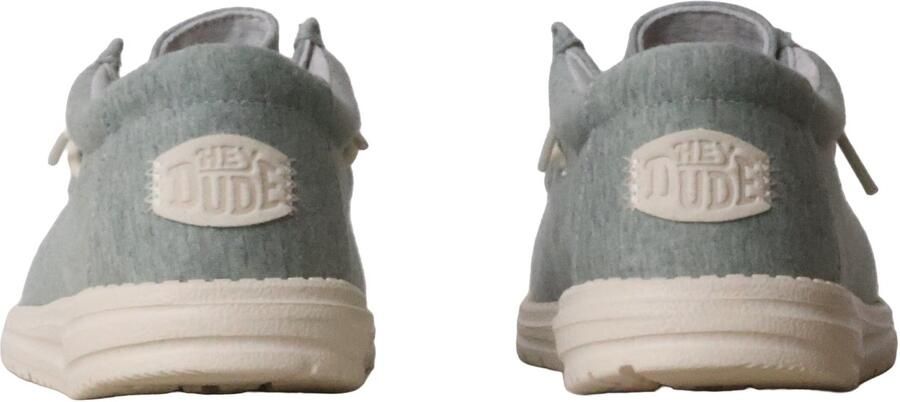 HeyDude Wally Stretch Jersey Sneakers turkoois grijs - Foto 2
