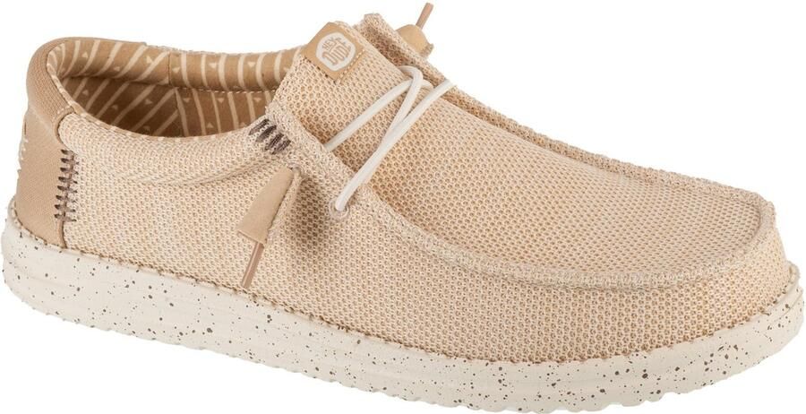 HEYDUDE Wally Stretch Sox Heren Instappers Irish Cream Egret