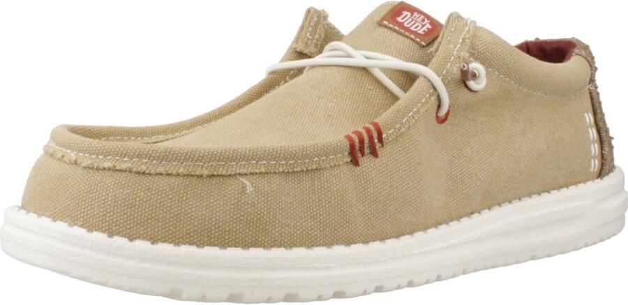 HeyDude Wally Workwear Sneakers beige wit