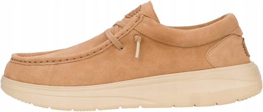 Hey Dude Wally X Suede Mocassins Tobacco Brown