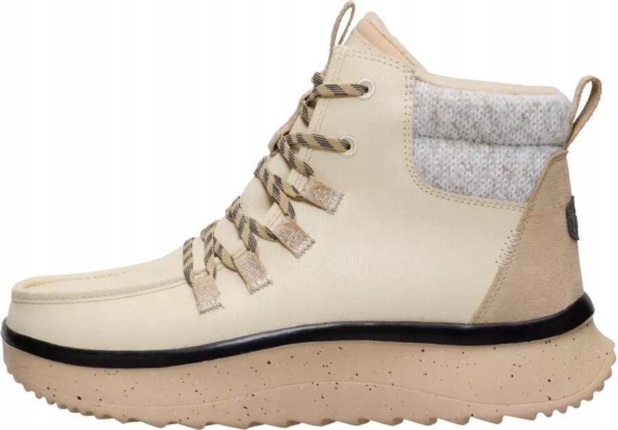 Hey Dude Wendy Peak Apres Coated Canvas Laarzen Elastische Veters Zamszowy Zapiętek Textiele Cholewka