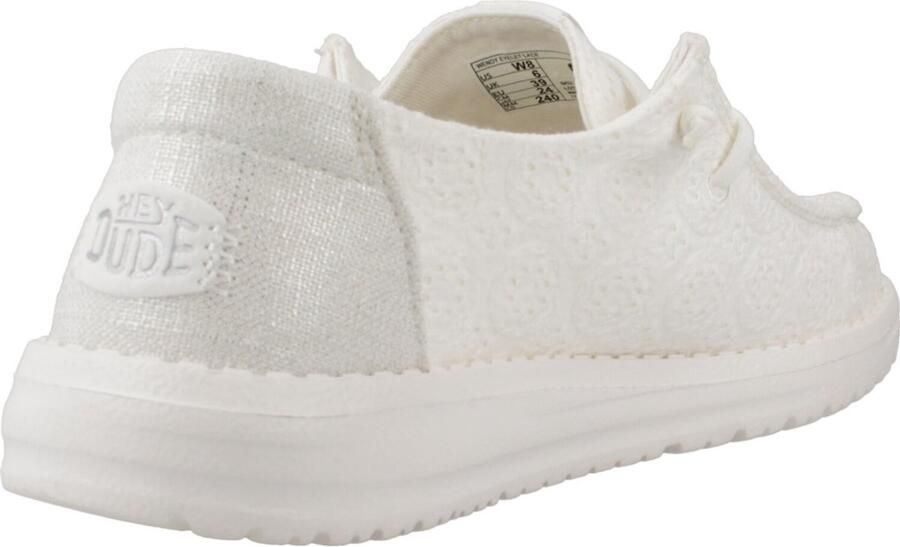 Hey Dude Wendy Eyelet Lace Mocassins Textiele Bovenlaag Elastsiche Veters