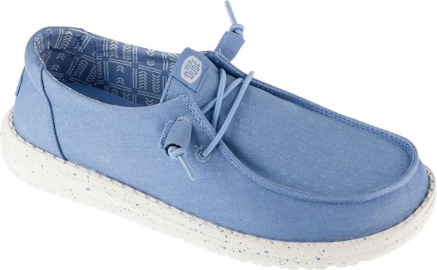 Hey Dude Wendy Stretch Canvas Vrouwen Blauw Sneakers
