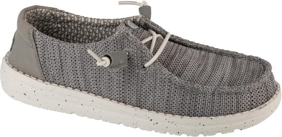 Hey Dude Wendy Stretch Sox Damesmokassins Lichtgrijs