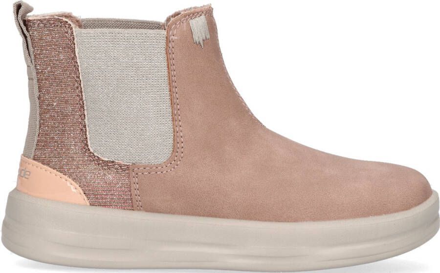 Hey Dude HEYDUDE Aurora Youth Kids Chelsea Boots Antique Rose | Roze | Gerecycled Leer
