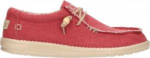 Hey Dude HEYDUDE Wally Braided Heren Instappers Pompeian Red | Rood | Katoen