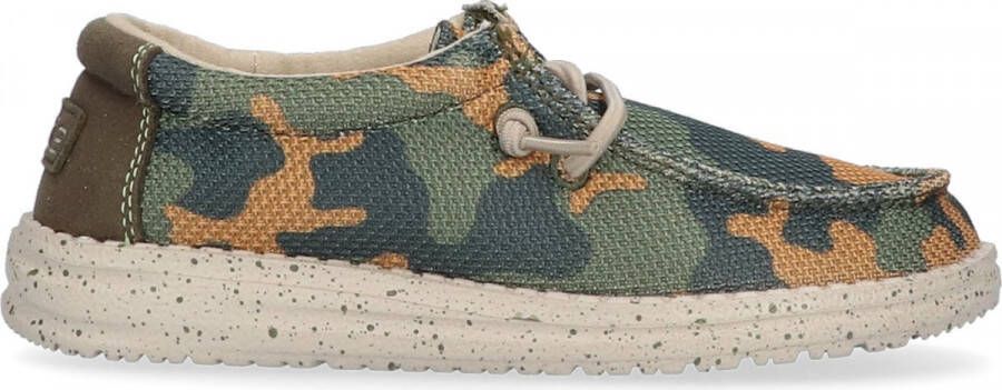 Hey Dude HEYDUDE Wally Youth Instappers Sox Army Camo | Groen | Textiel