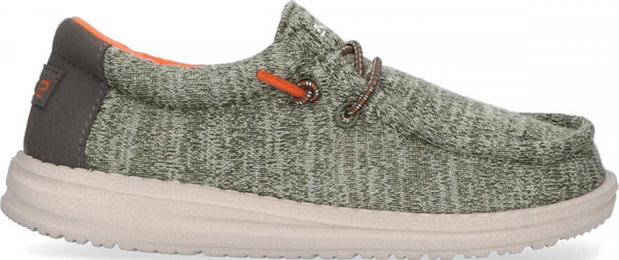 Hey Dude HEYDUDE Wally Youth Instappers Stretch Sage | Groen | Textiel