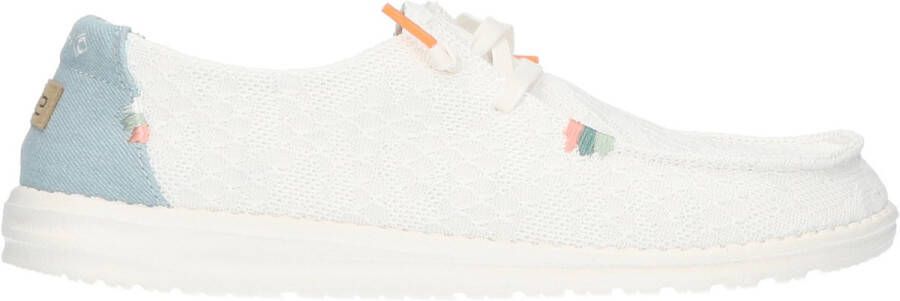 Hey Dude HEYDUDE Wendy Dames Instappers Boho White Crochet | Wit | Canvas - Foto 7