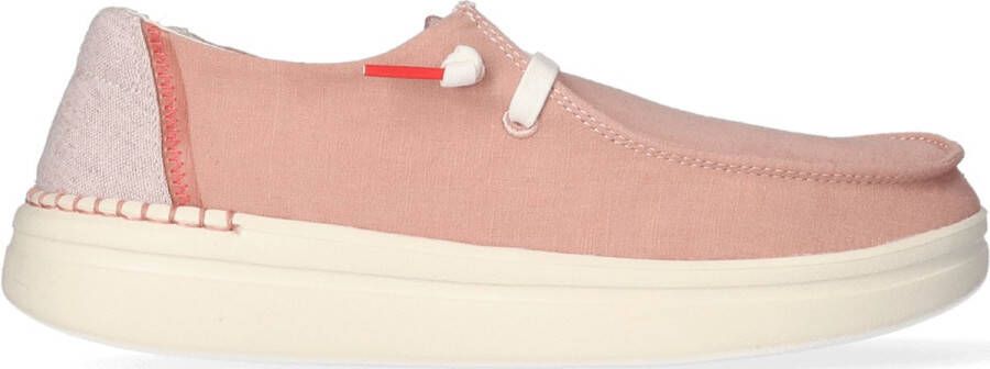 Hey Dude HEYDUDE Wendy Rise Veterschoenen roze Canvas Dames - Foto 1