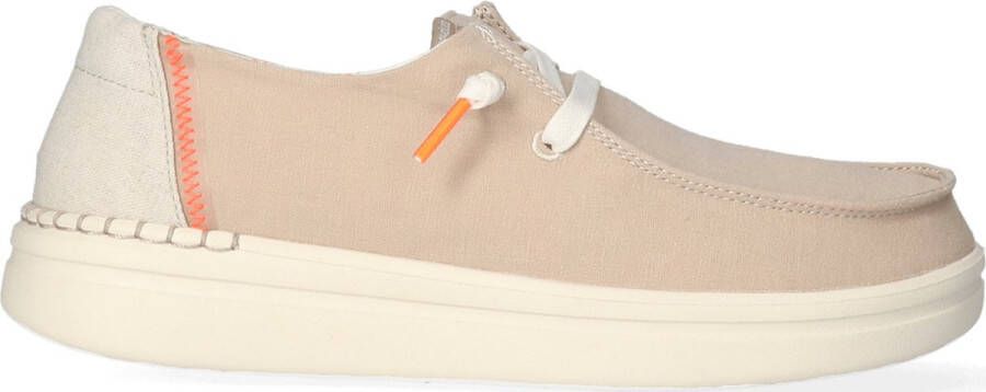 Hey Dude Stijlvolle Rise Veterschoenen voor Vrouwen Beige Dames