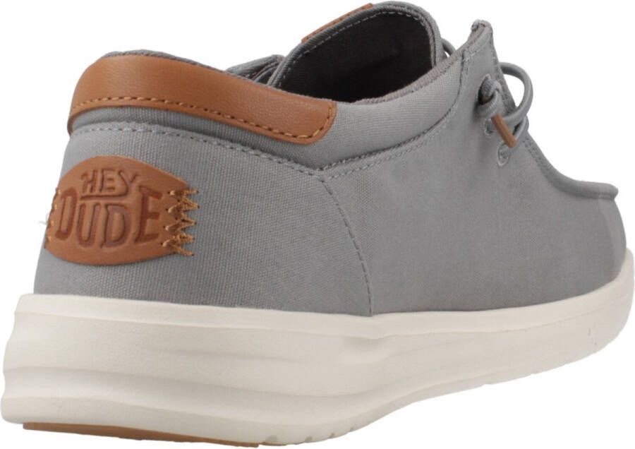 HeyDude Paul Canvas Sneakers grijs wit