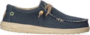 Hey Dude Wally Braided Instappers blauw Canvas Heren