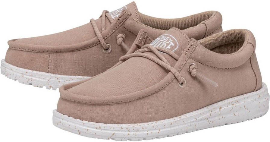 Hey Dude Wally Slub Canvas Schoenen Bruin Jongen