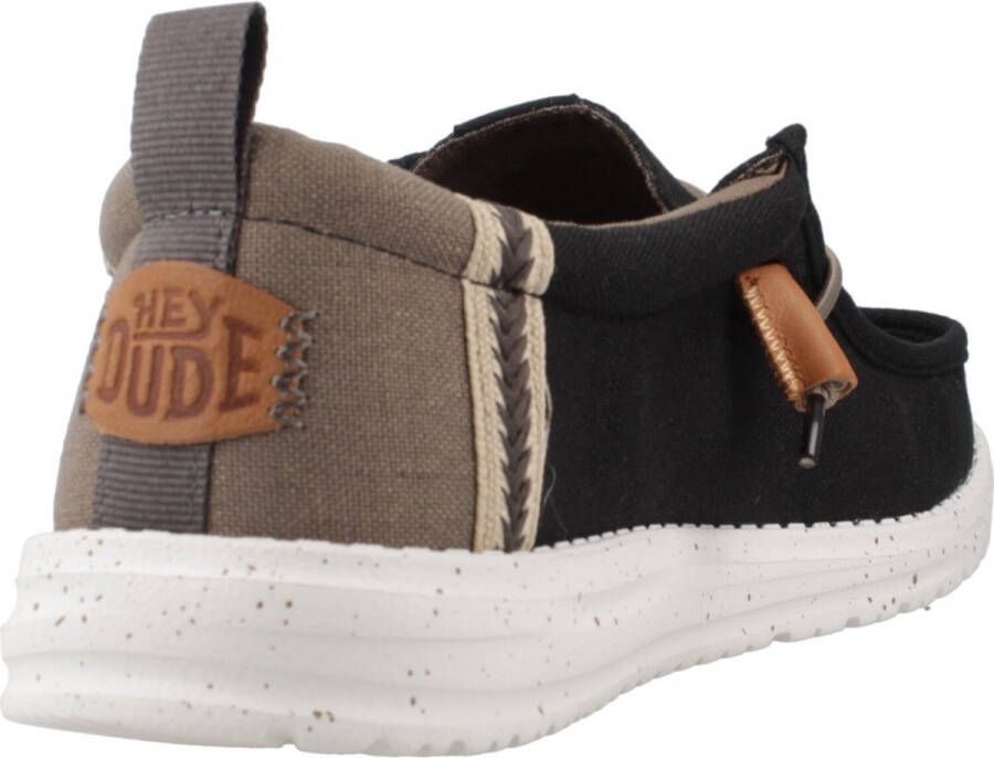 HeyDude Wally Summer Linen Sneakers zwart