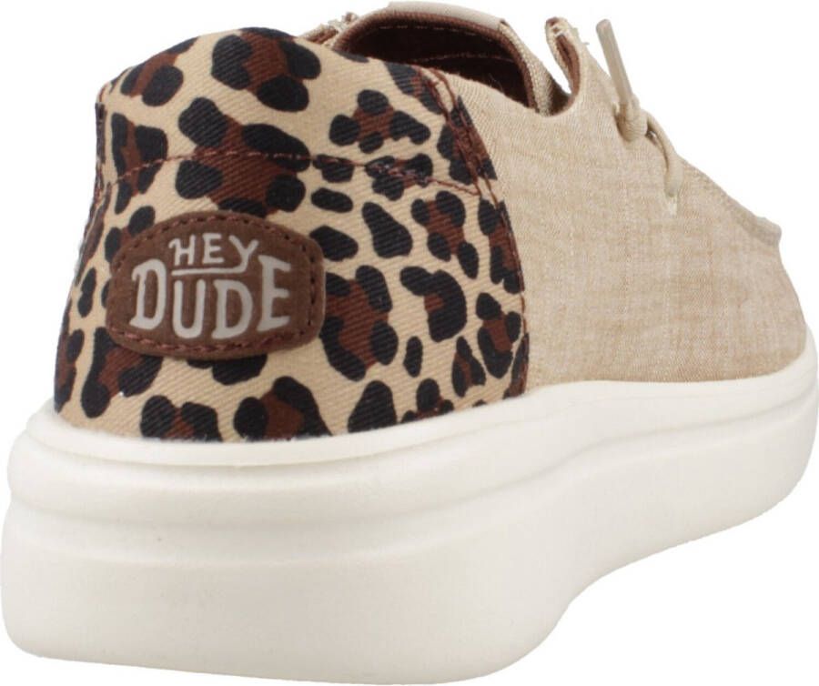 HEYDUDE Wendy Rise Animal Instappers beige Dames
