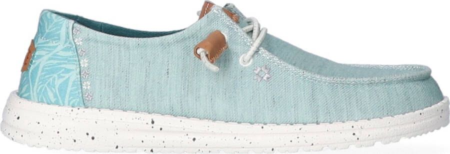 HeyDude Women's Wendy Heathered Slub Tropical Sneakers turkoois