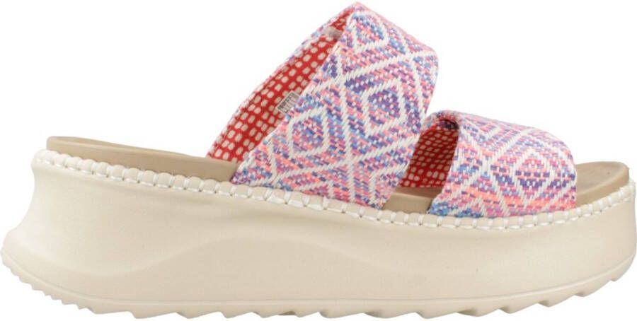 HEYDUDE Delray Slide Surf Baja Dames Slippers Blue Pink Multi