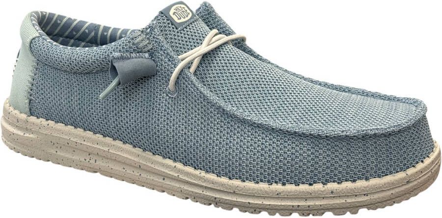 HEYDUDE Wally Stretch Sox Heren Instappers Cloud Blue Dawn Blue