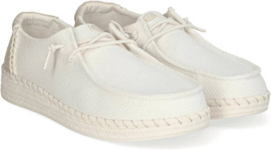 HEYDUDE Hey Dude Dames Sneaker Wendy Espadrille Woven Wit